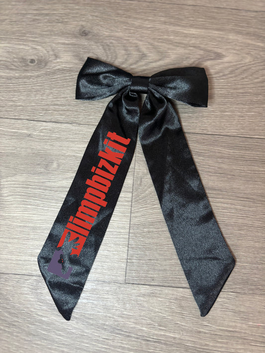 Limp Bizkit Long Tail Ribbon Hair Bow on Clip