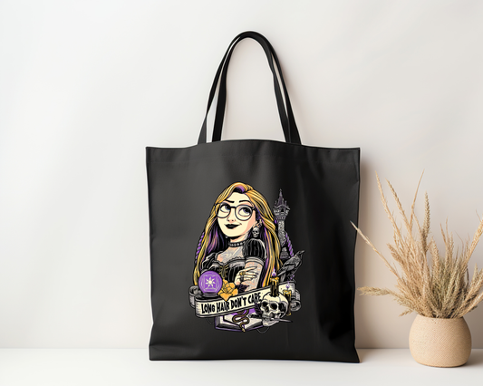 Alt Long Hair Don't Care Tote Bag