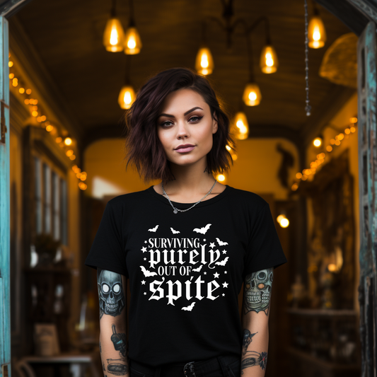 Surviving Purely Out Of Spite Adults T-Shirt