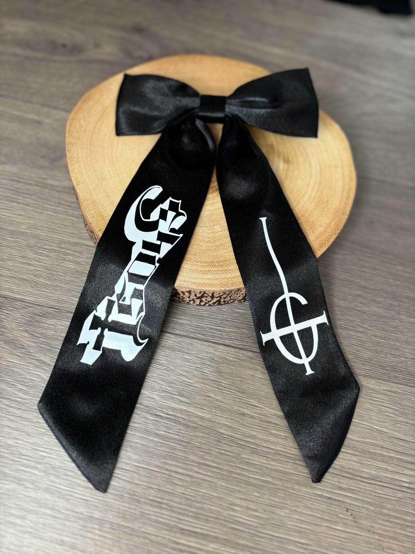 Ghost Long Tail Ribbon Hair Bow on Clip