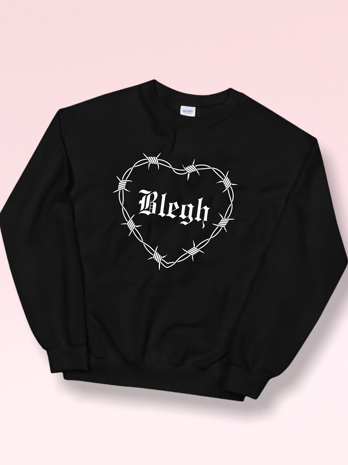 Blegh Barbed Wire Heart Adults Sweatshirt